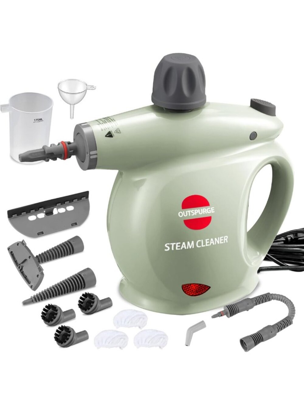 Multi-Surface Handheld Steam Cleaner with 13 Accessories & Safety Lock - Ideal